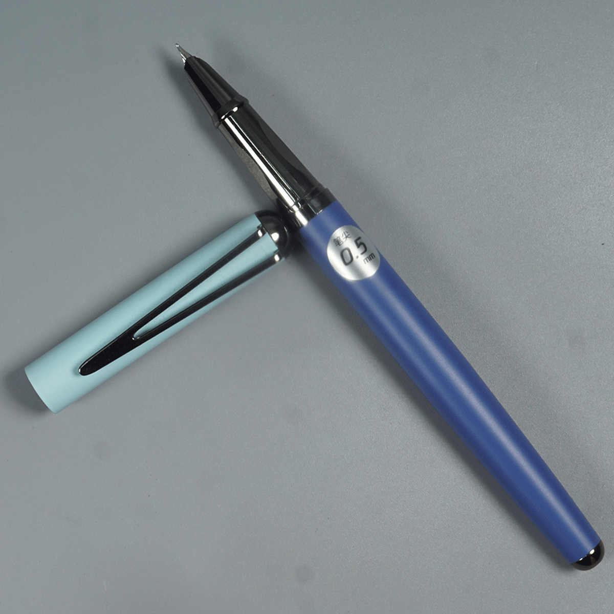 Loushi Blue Color Body and Gungrey Color Clip and Fine Nib, Cap Type, Converter type Fountain Pen SKU 14618