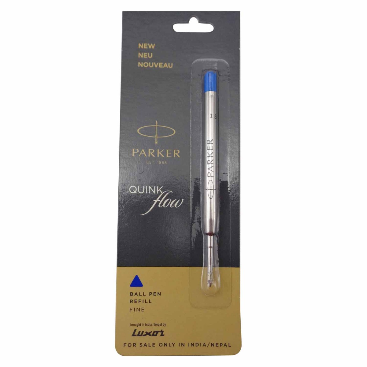 Parker Model: 14728 Jotter metal body with blue ink  fine tip ball pen refill