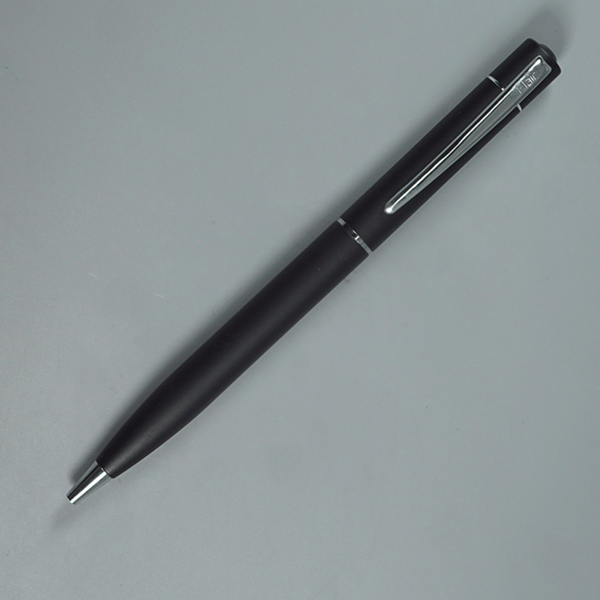 Flair Comet Black Color Body With Silver Color Clip Designer Metal Twist Type Ball Pen SKU 14787