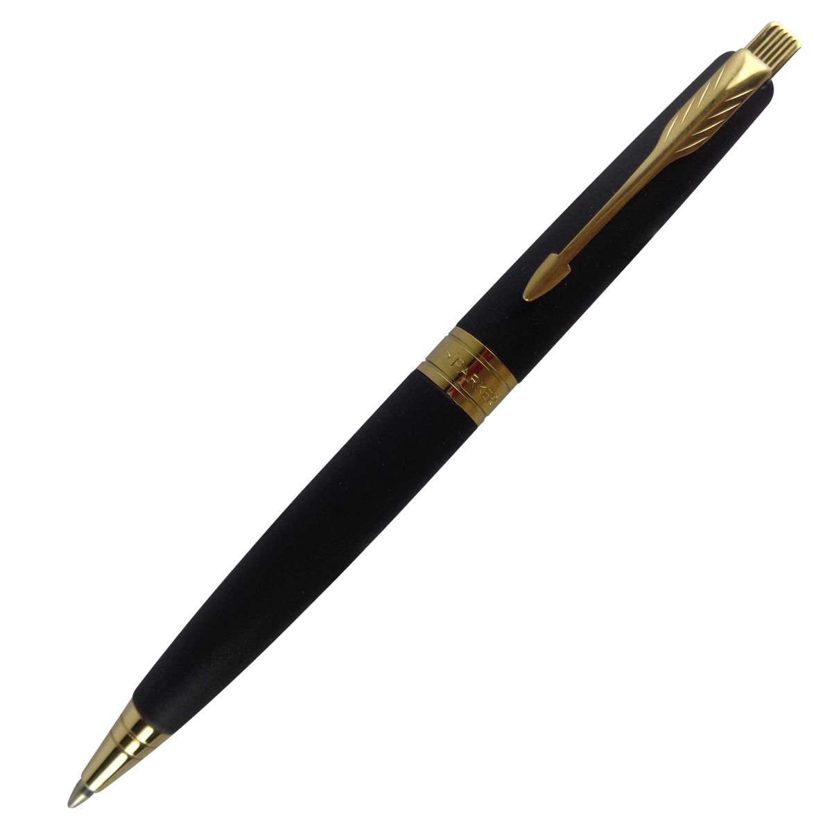 Parker Model: 14912 Aster Black color mat finish body with golden clip medium tip retractable ball pen
