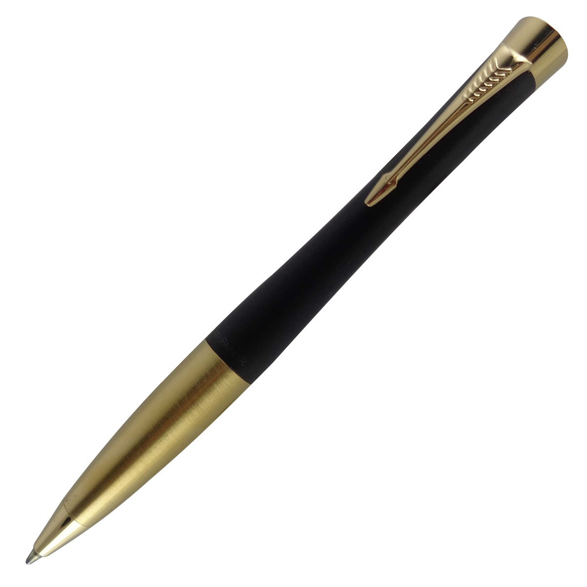 Parker Model: 14914 Urban Black color mat finish body with golden clip medium tip twist type ball pen