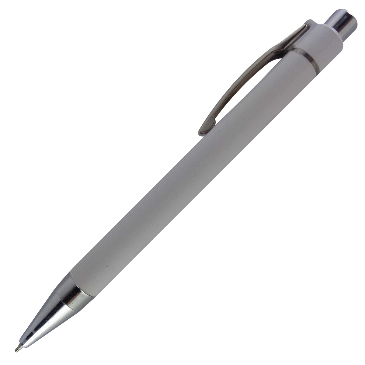 Penhouse.in Model: 14953 White color body with silver color clip fine tip retractable ball pen