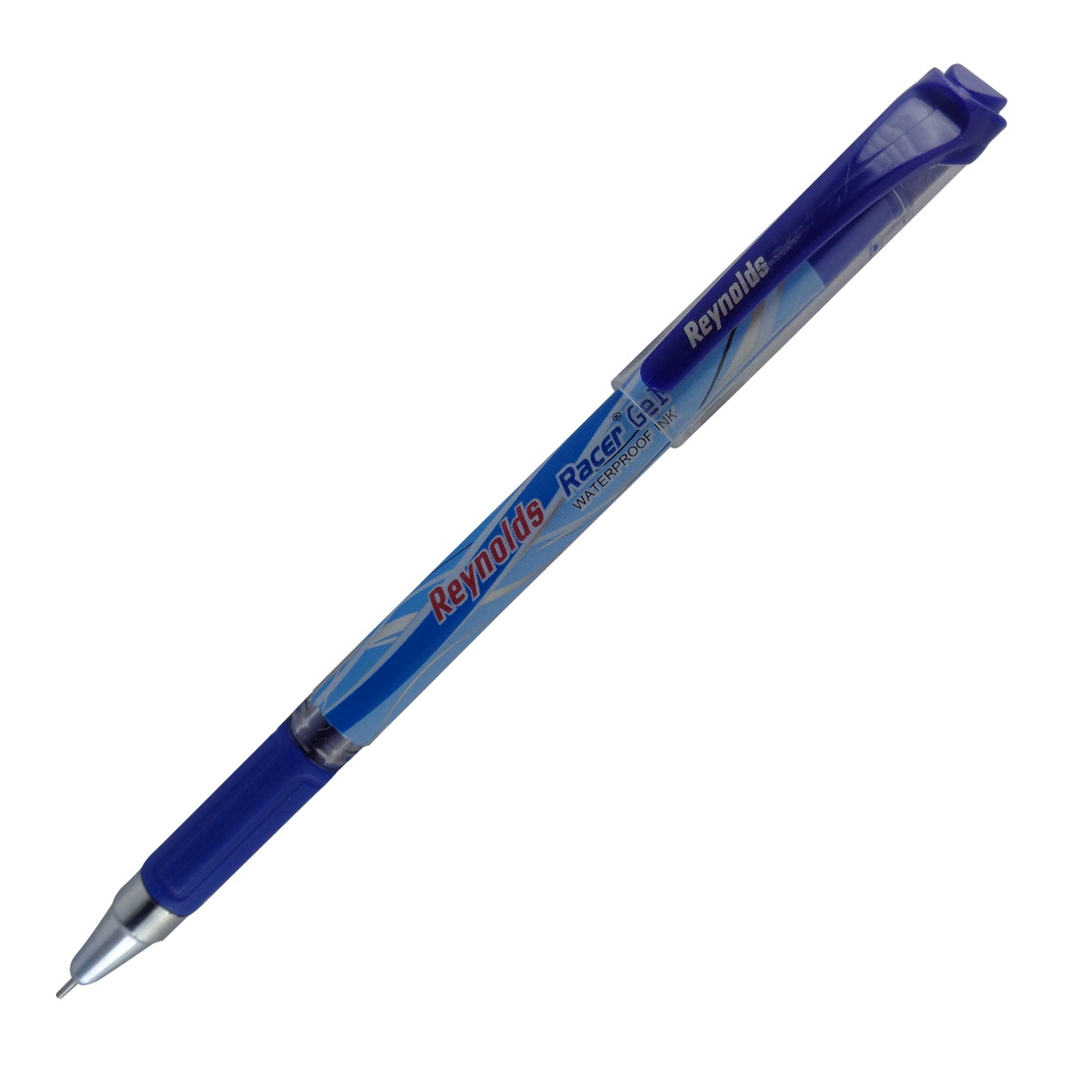 Reynolds 15034 Racer gel Blue color body with fine tip blue ink cap type gel pen