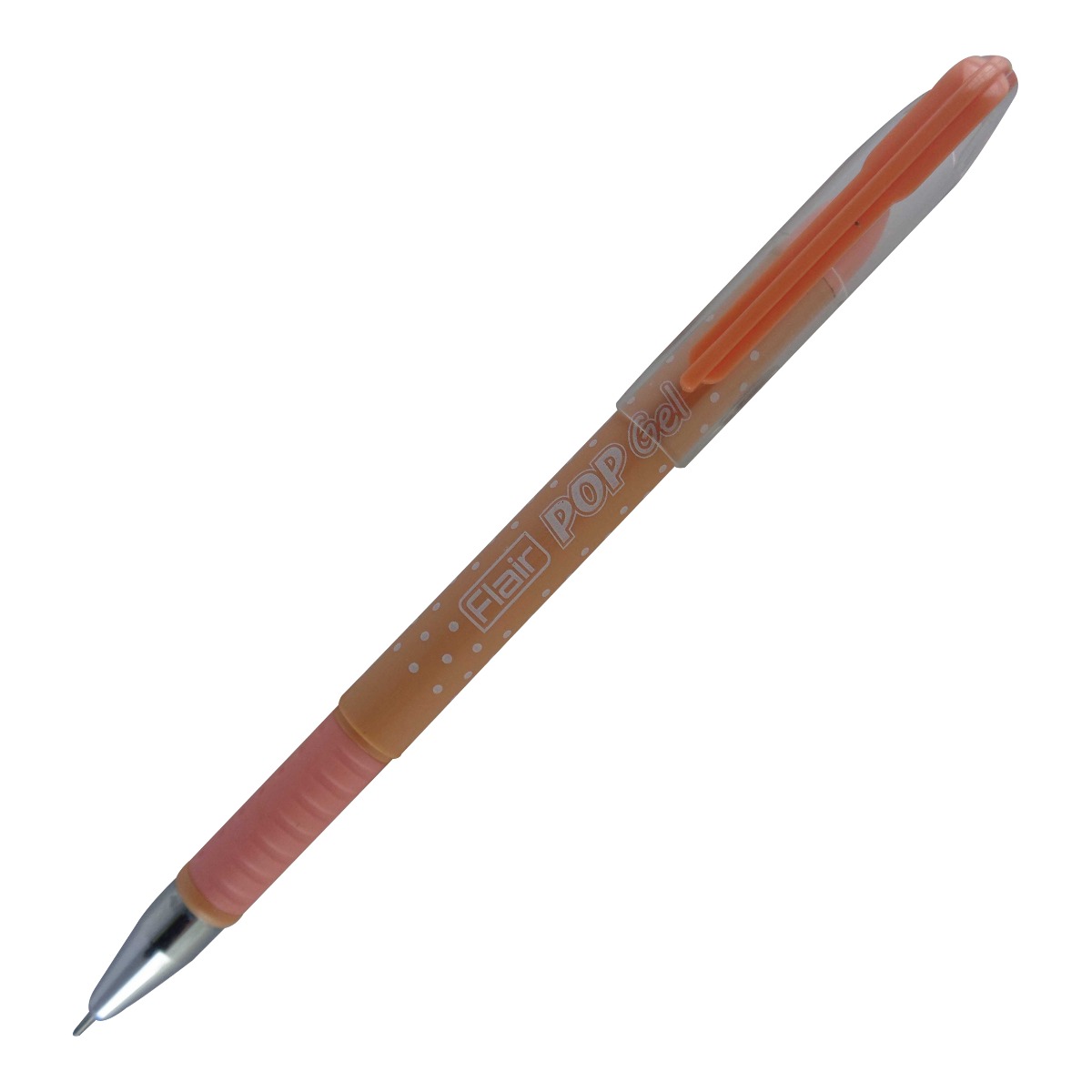 Flair Model: 15037 Pop gel Orange color body with fine tip cap type blue ink gel pen
