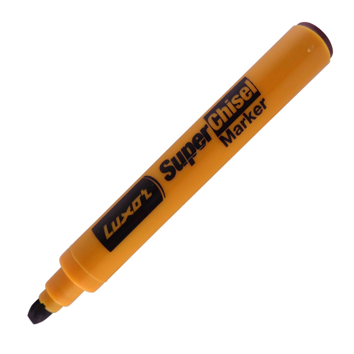 Luxor Model: 15091 Super chisel Yellow color body with brown color cap with brown ink marker