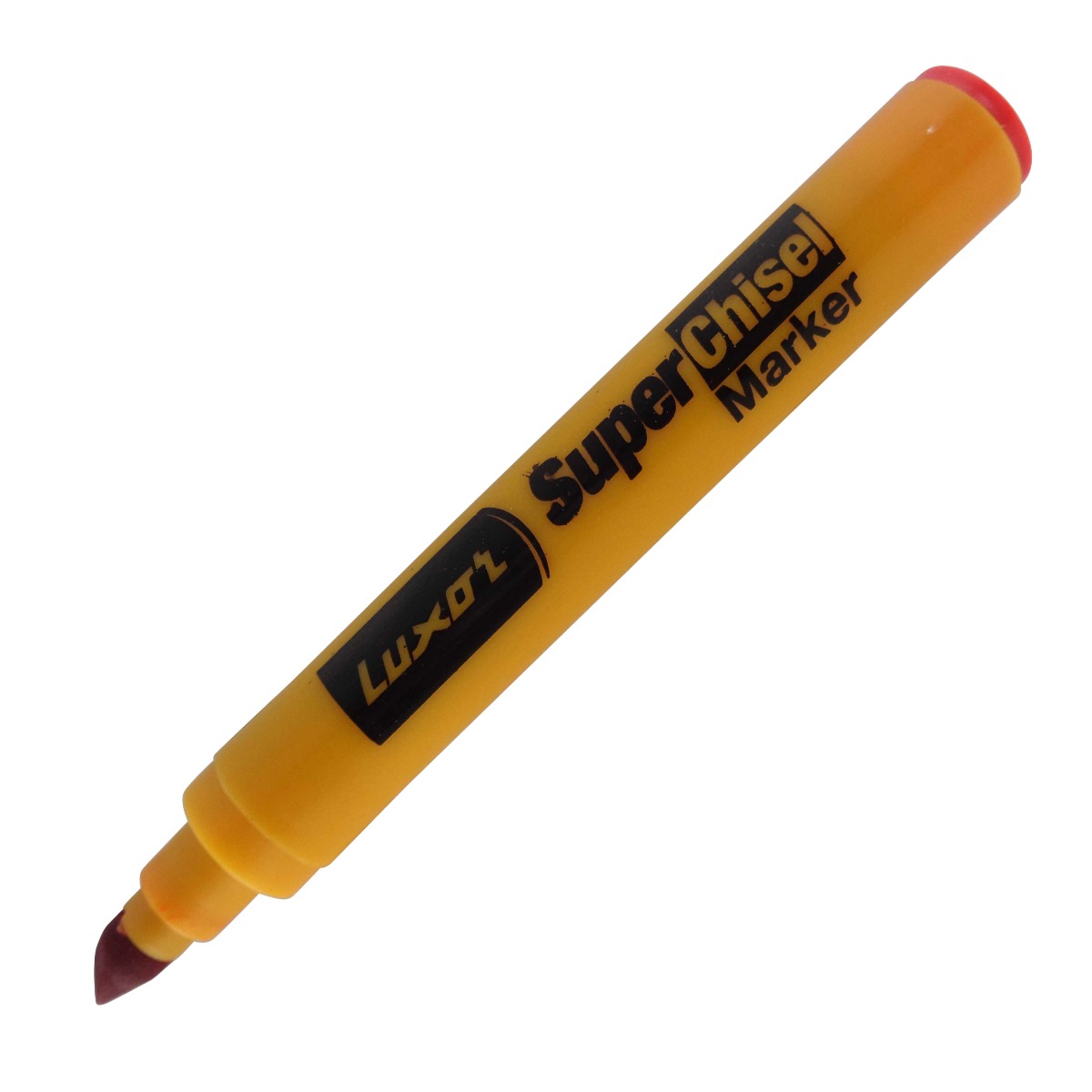 Luxor Model: 15097 Super chisel Yellow color body with Red color cap with red ink marker