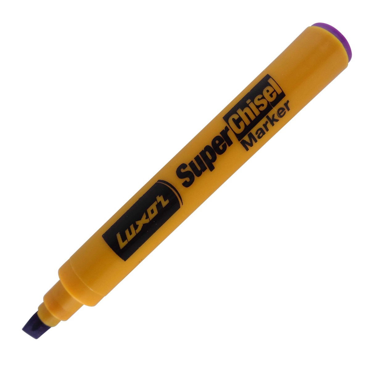 Luxor Model: 15100 Super chisel Yellow color body with Purple color cap with Purple ink marker