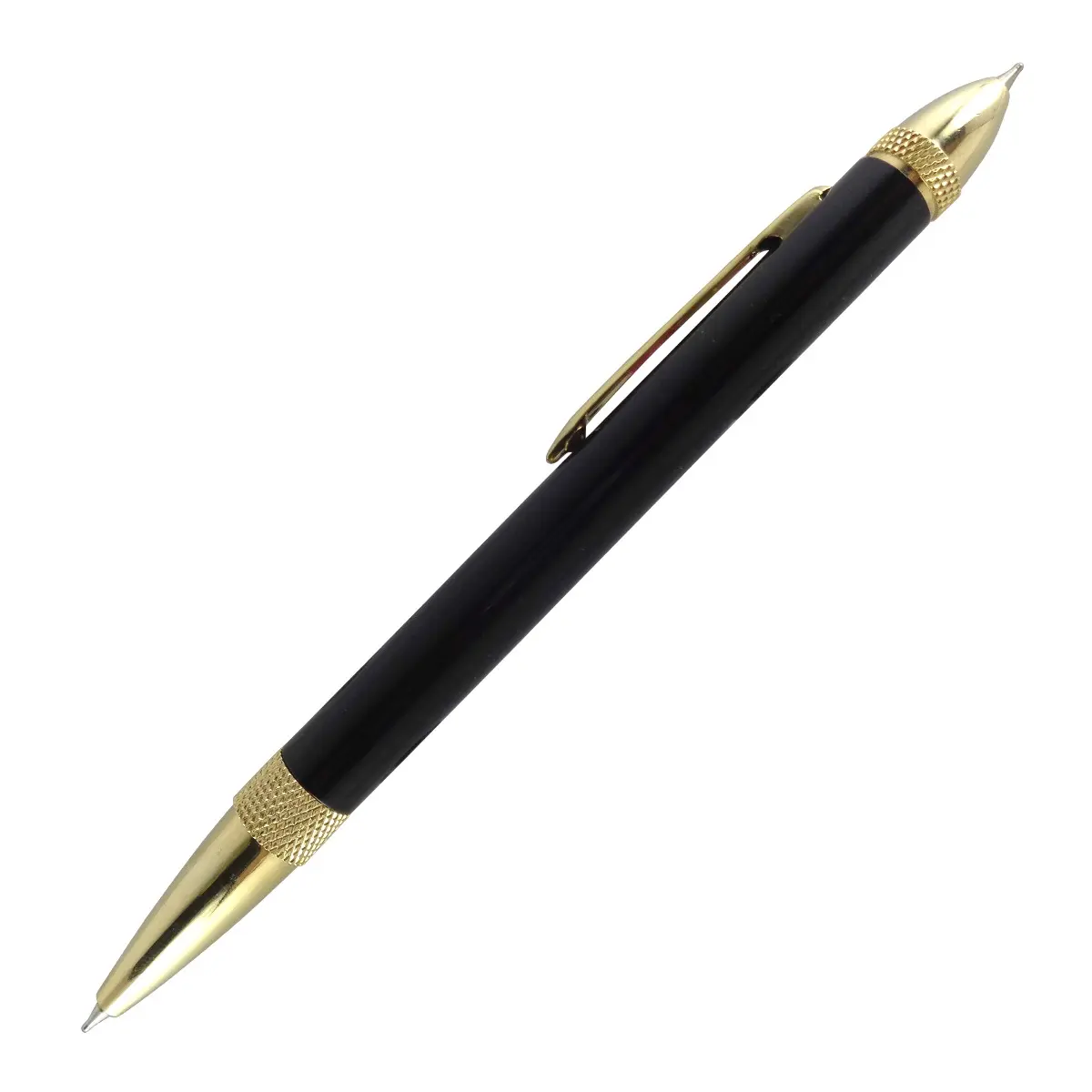 Oliver double Model: 15124 Black color body with golden color clip assorted  color fine tip ball pen