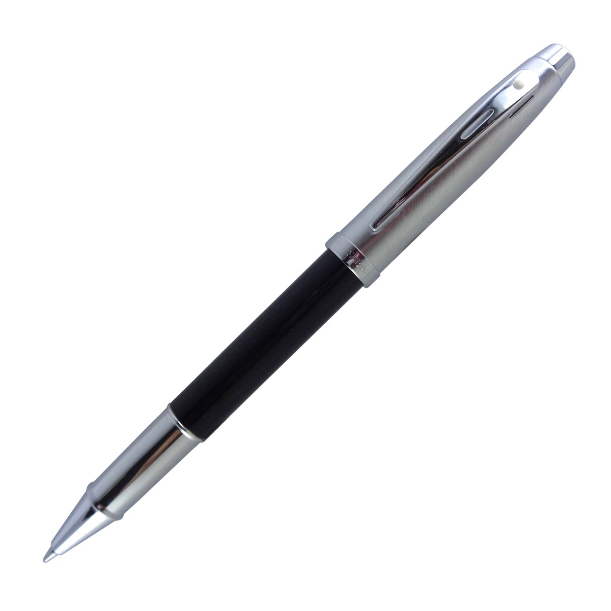 Sheaffer A9313 RB Model: 15191 Glossy Black color body with silver color cap medium tip cap type roller ball