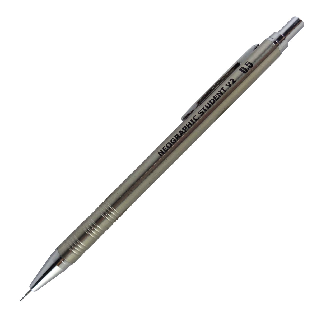 K-Nine Model: 15202 Neographic Silver color body with silver clip 0.5mm tip mechanical pencil