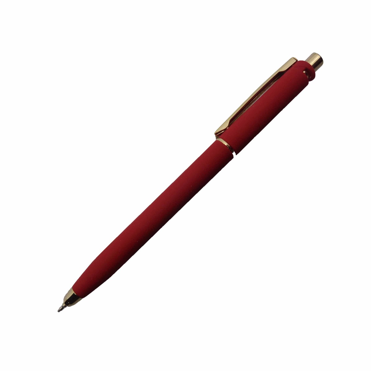 Reynolds Model 15336 Aerosoft gold Red color body with golden clip fine tip retractable ball pen