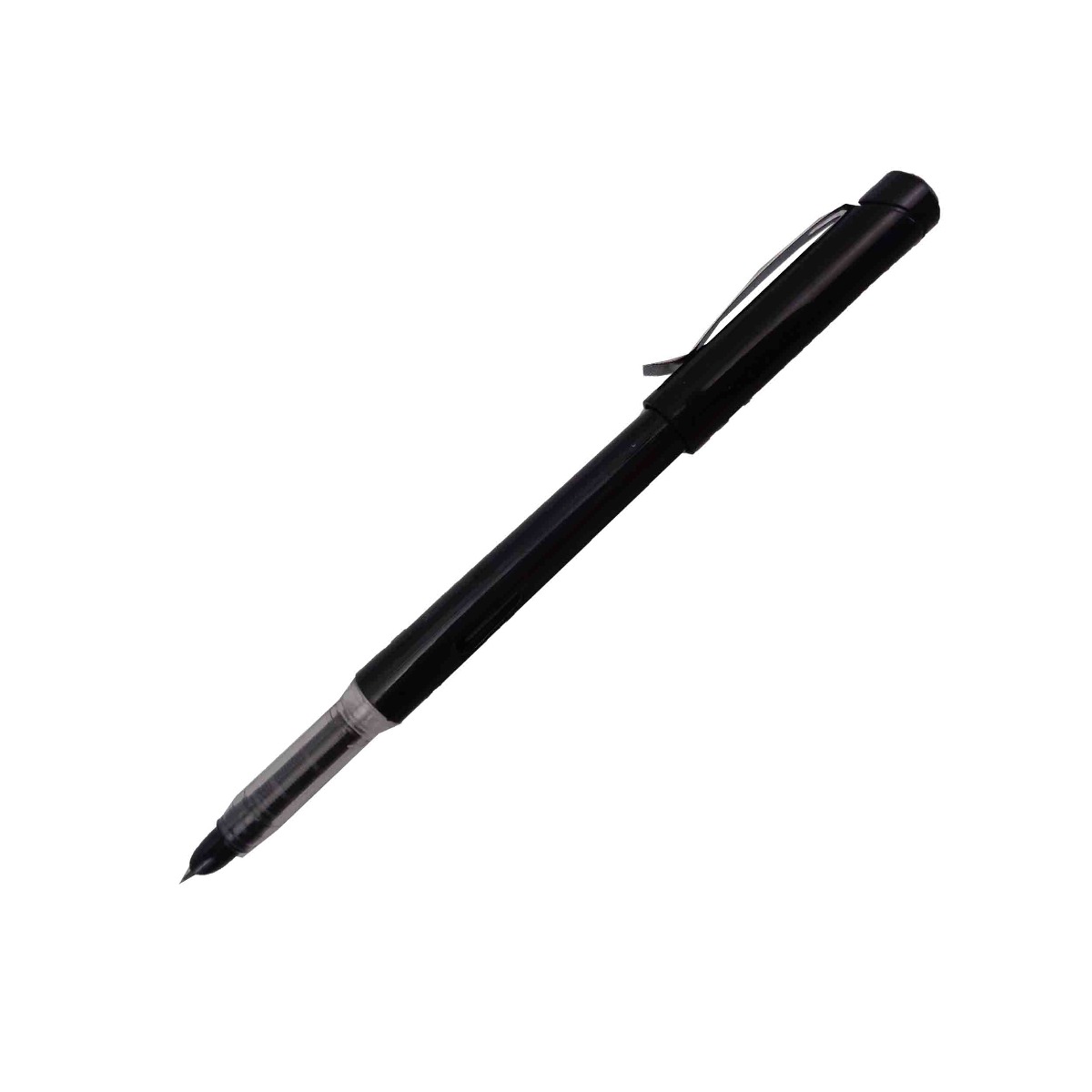 Flair Inky CFO Model:15602 Black Color Body with Cap Type and 2 Ink Catridge Fine Nib Fountain Pen