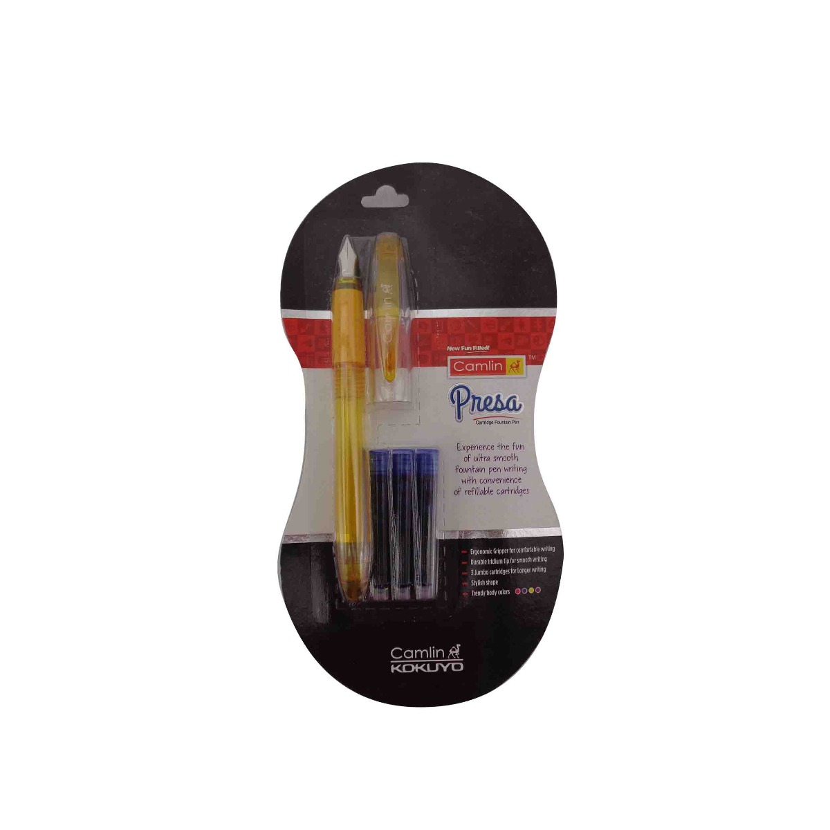 Camlin Presa Roller Camlin Ball Pen Camlin Presa Model:15609 Yello