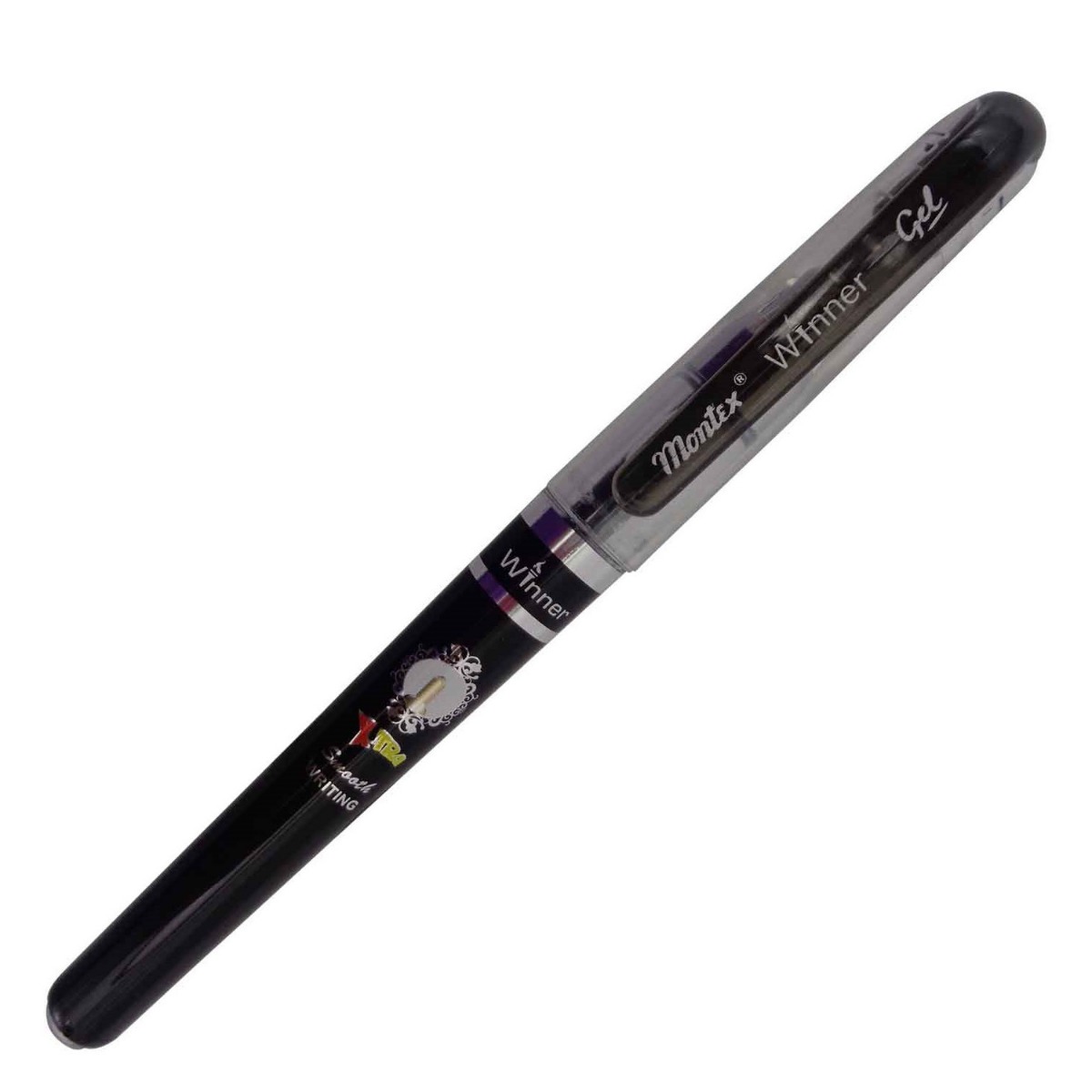 Montex Winner Model:15639 Black Color Body Cap Type  Black Color Bold Writing Jumbo Gel Pen