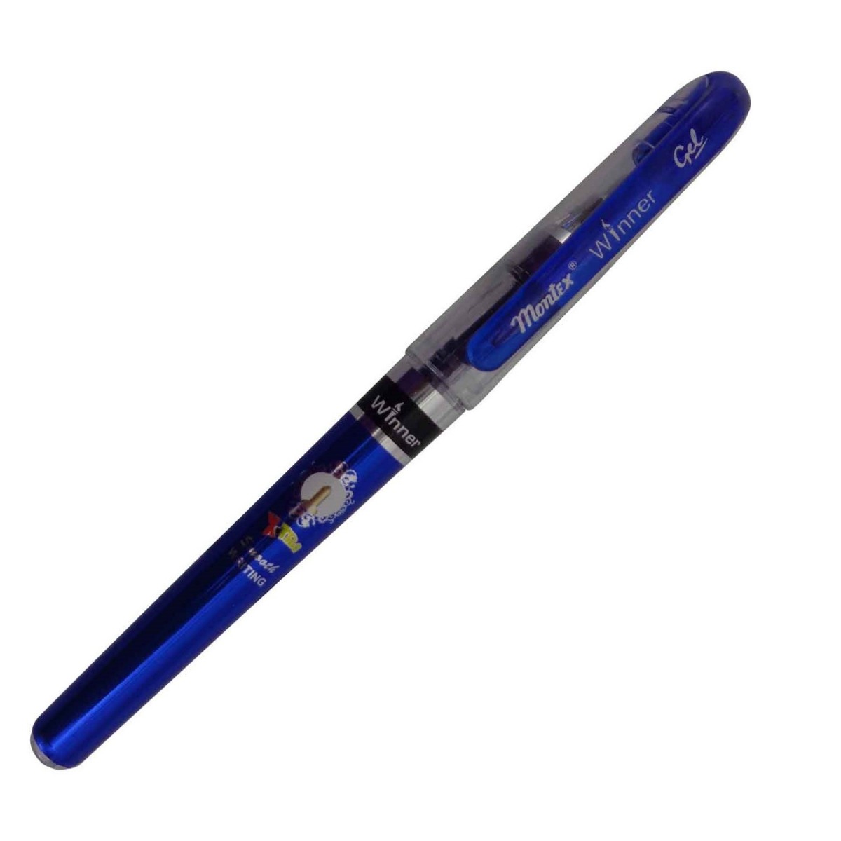 Montex Winner Model:15641 Dark Blue Color Body Cap Type  Blue Color Bold Writing Jumbo Gel Pen