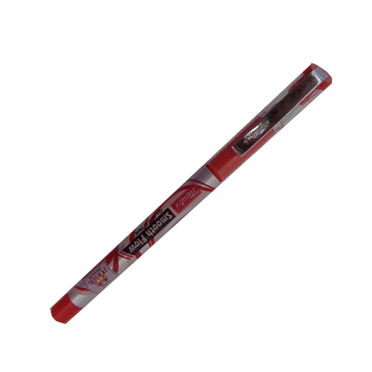 Montex Smooth Flow Model:15652 Red Color Body Cap Type Glider Red Ink Fine Tip Ball Pen