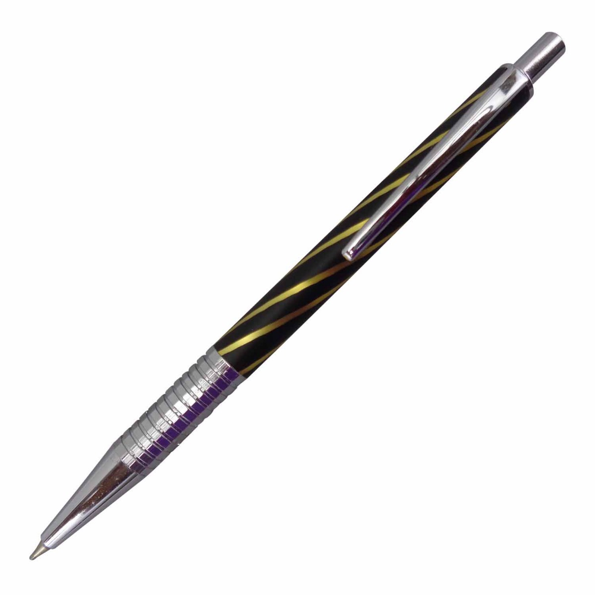 Penhouse Model:15731 Slim Type Light Green and Black Color Twist Design Body Click Type Fine Tip Ball Pen