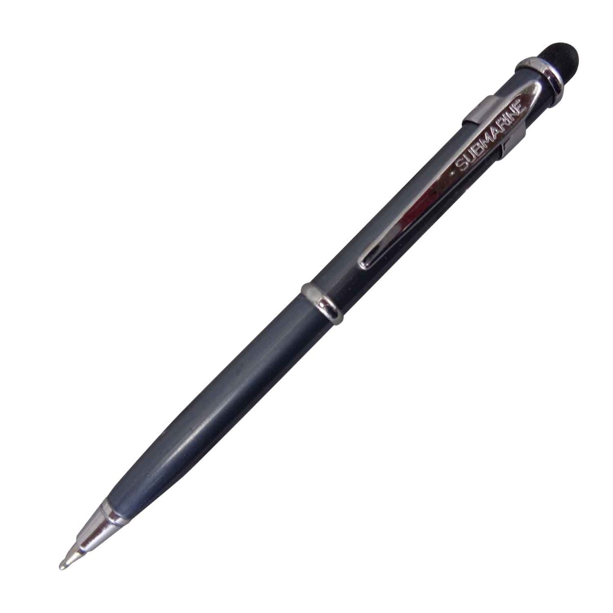 Submarine 841 Model:15889 Short Size Grey Color Body Slim Type Fine Tip Twist Type Ball Pen