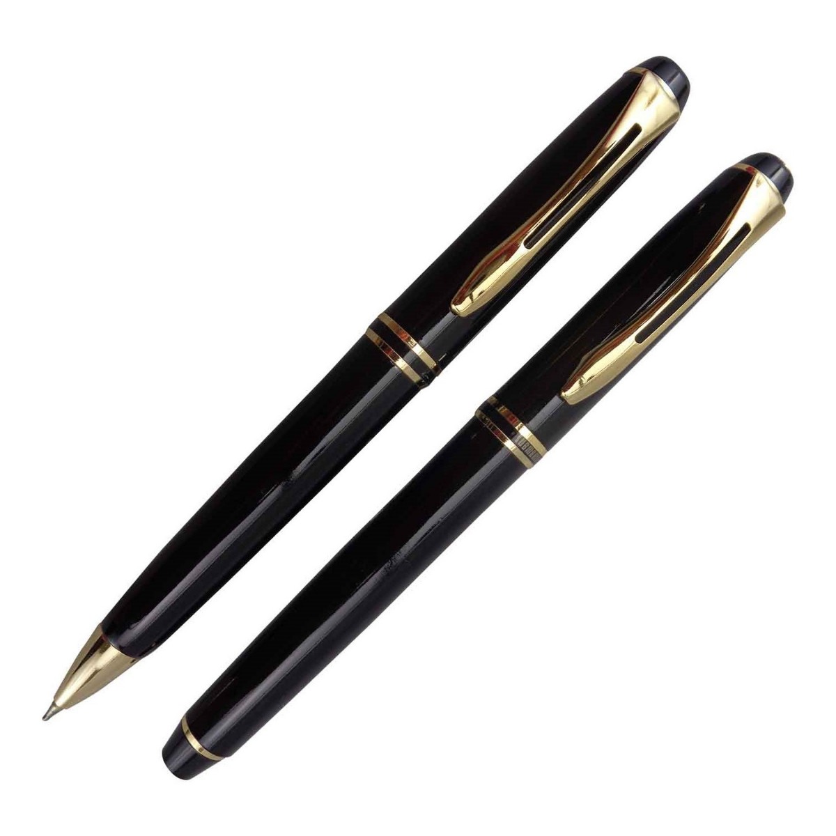 Submarine  Model:16003 Glossy  Finish Black Color Body With Gold Clip Ball And Gel Set Fine Tip Pen