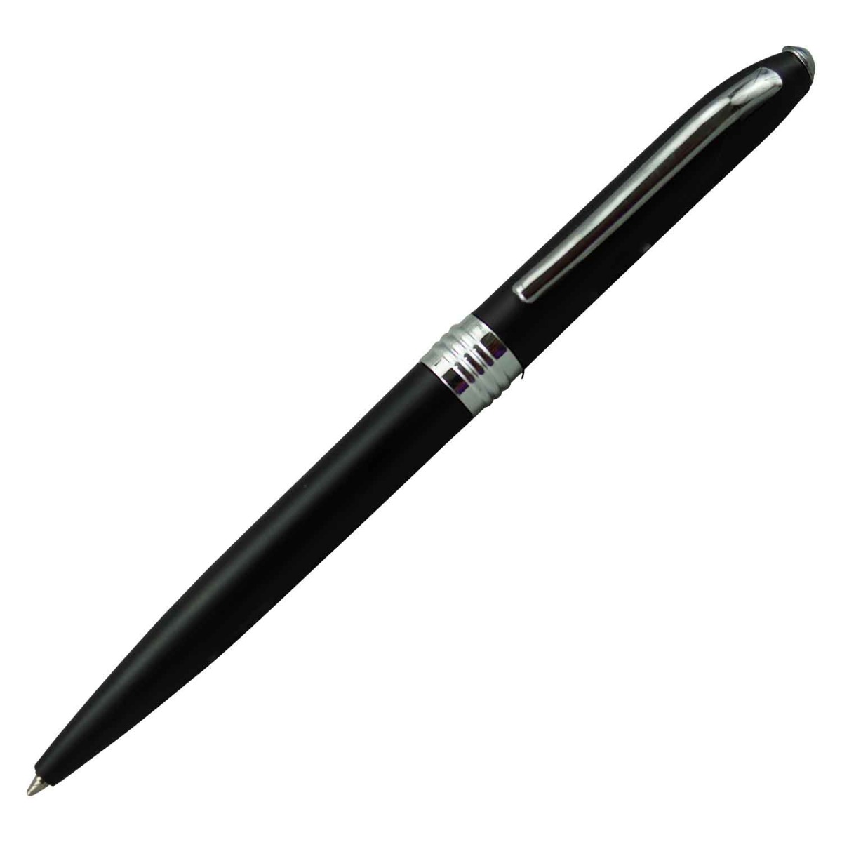 Penhouse Model:16053 Slim  Black Color Body With Silver Clip   Twist Type Fine Tip  Ball Pen