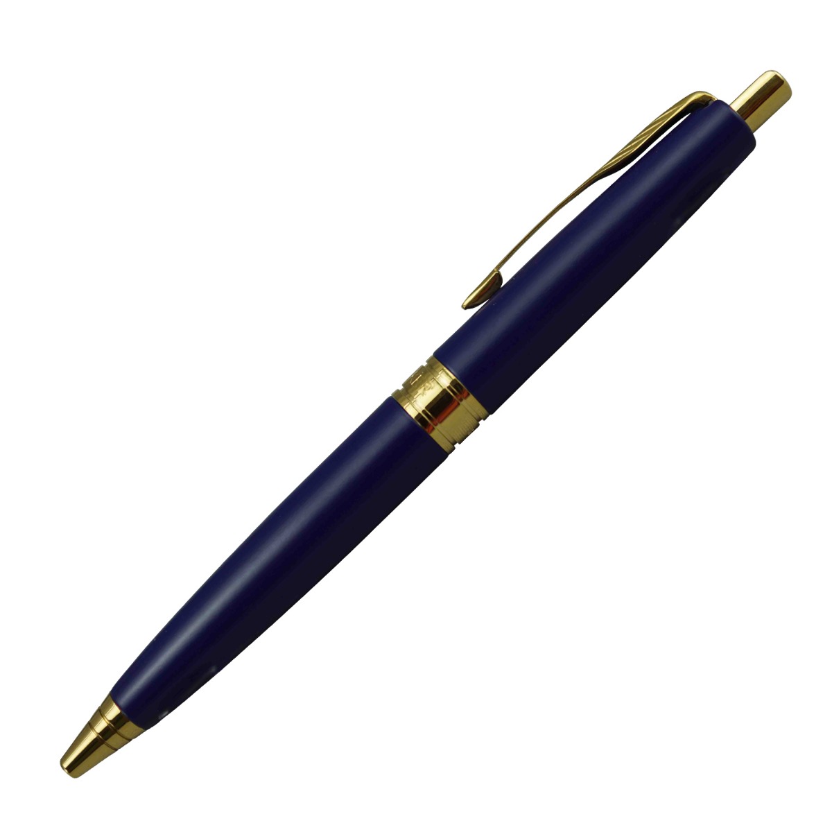 Parker Aster Model:16058 Matte Blue Color Body With Golden Clip Medium Tip Click Type Ball Pen