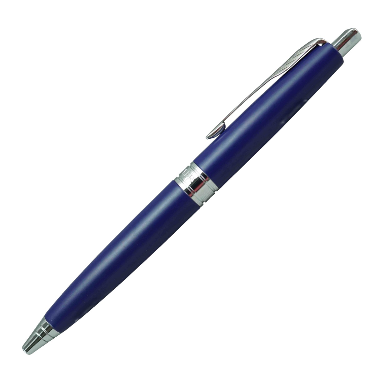 Parker Aster Model:16060 Matte Blue Color Body With Silver  Clip Medium Tip Click Type Ball Pen