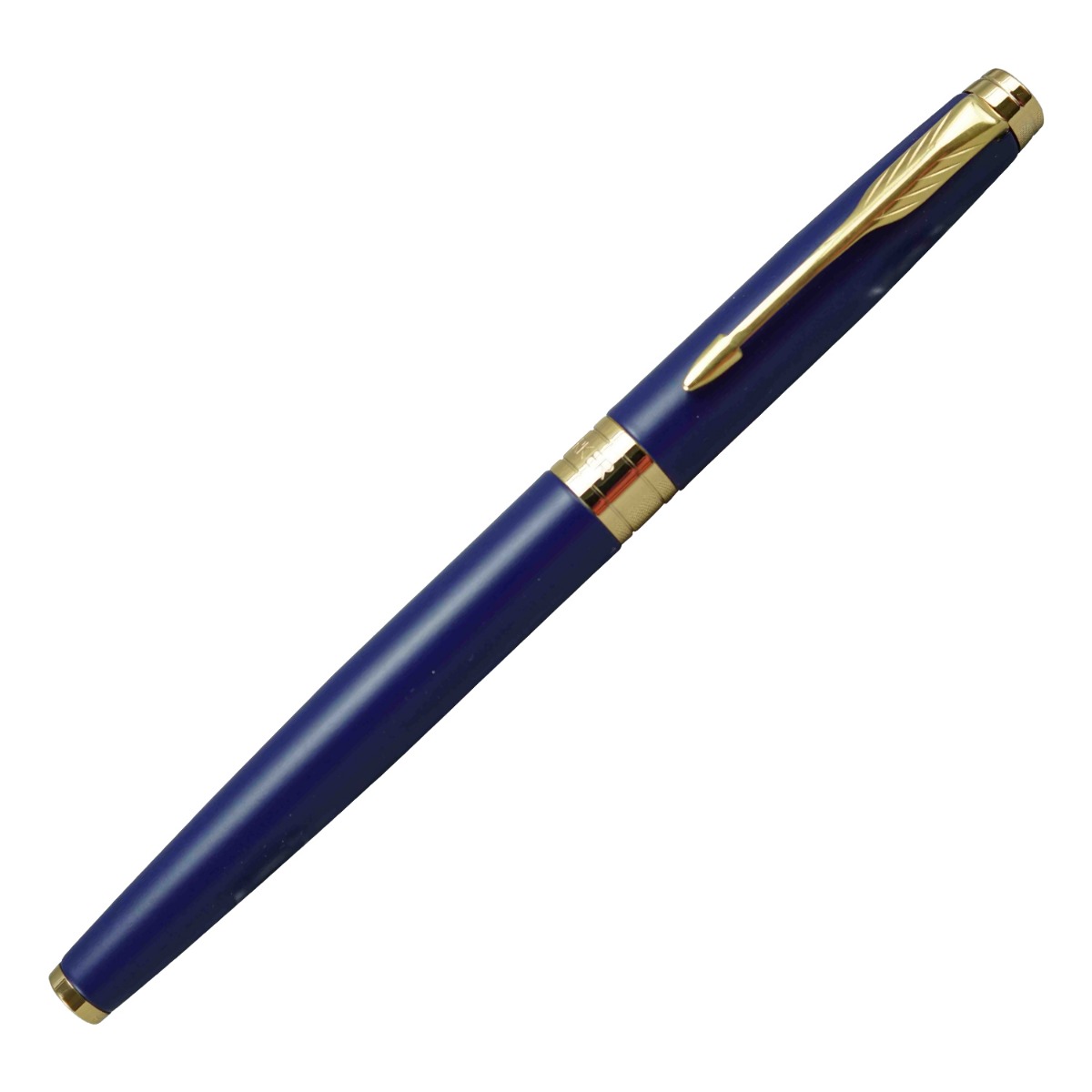 Parker Aster Model:16068 Matte Blue Color Body With Gold  Clip Needle Tip  Cap Type Roller Ball  Pen