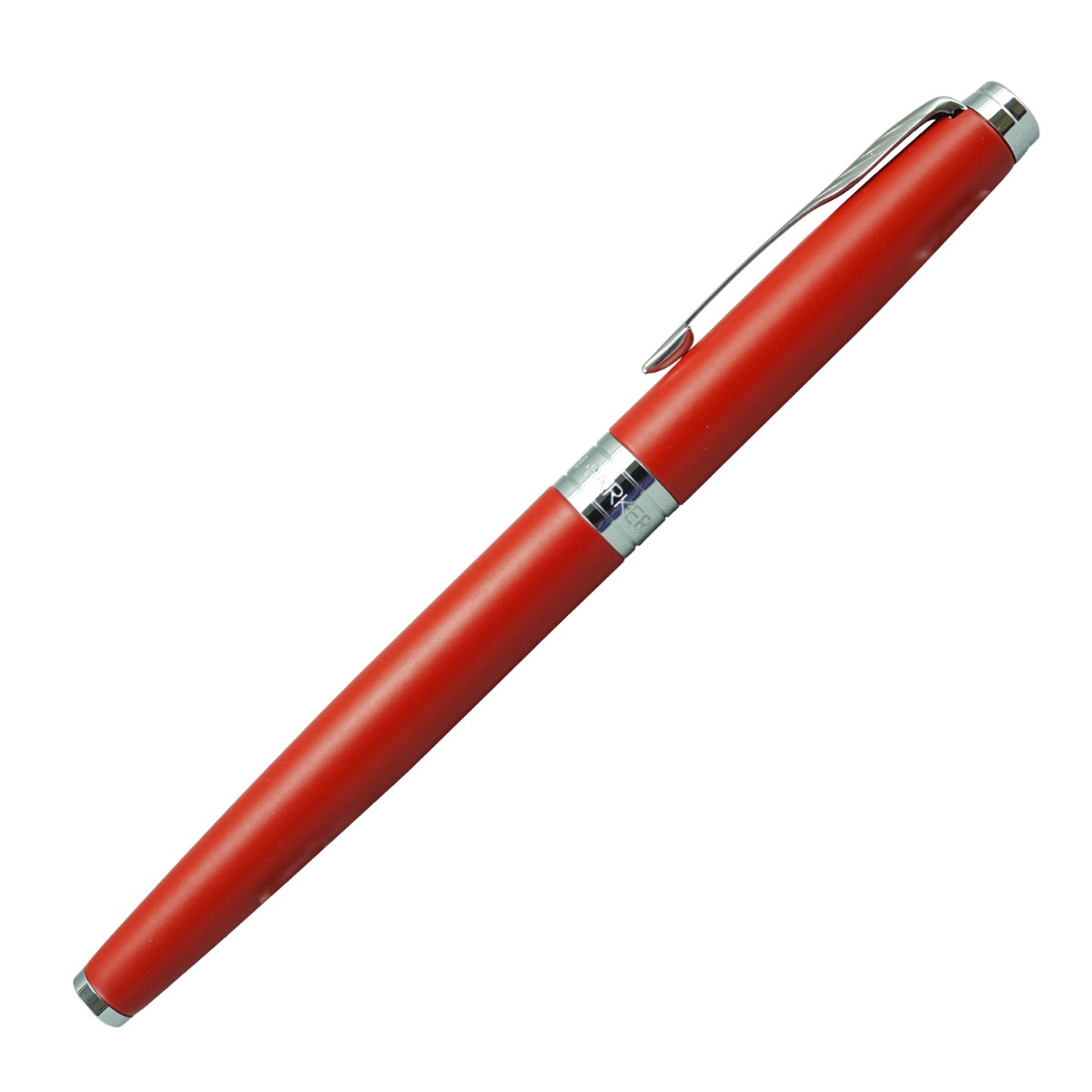 Parker Aster Model:16164 Matte Red Color Body With Cap Type Silver Clip Roller Ball Pen