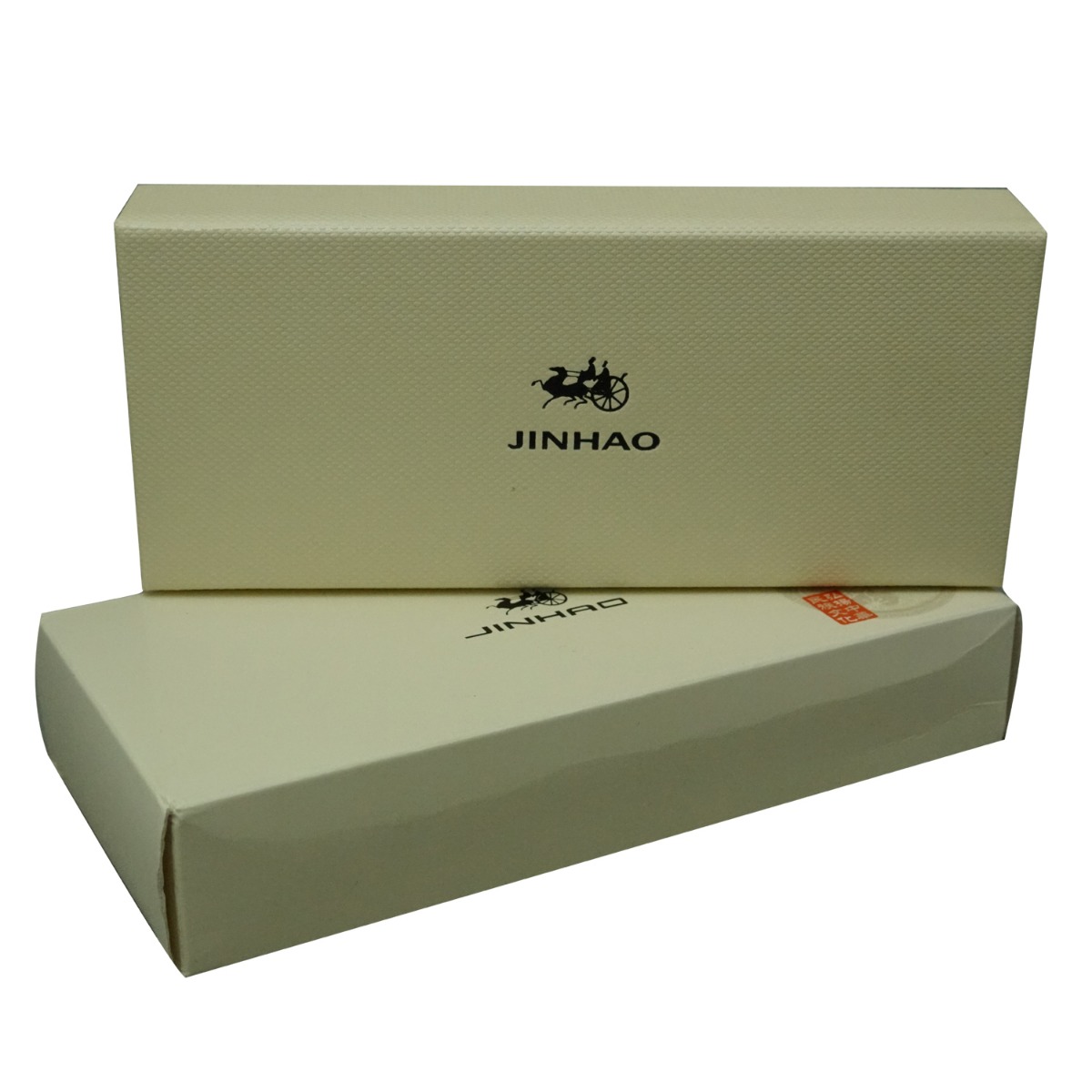 Jinhao  Box Model: 16231  Cream Clor  Deluxe Fashion Box with Magnetic Closing Double  Pen Holding Type
