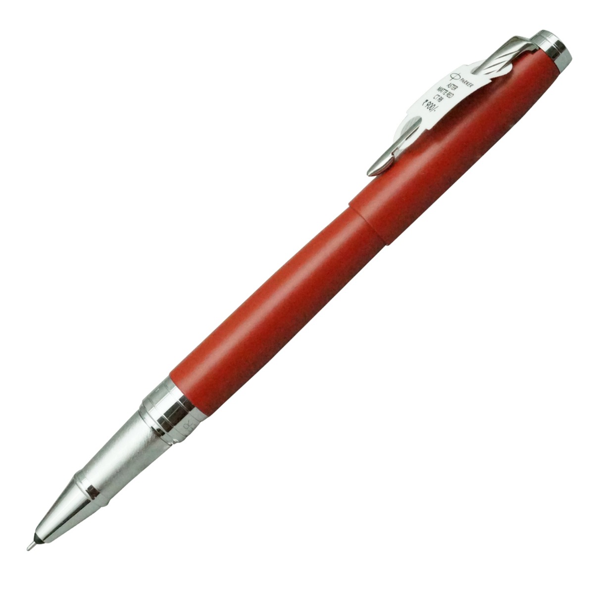 Parker Aster Model: 16277 Matte Red Color Body with Silver  Clip Roller Ball Pen