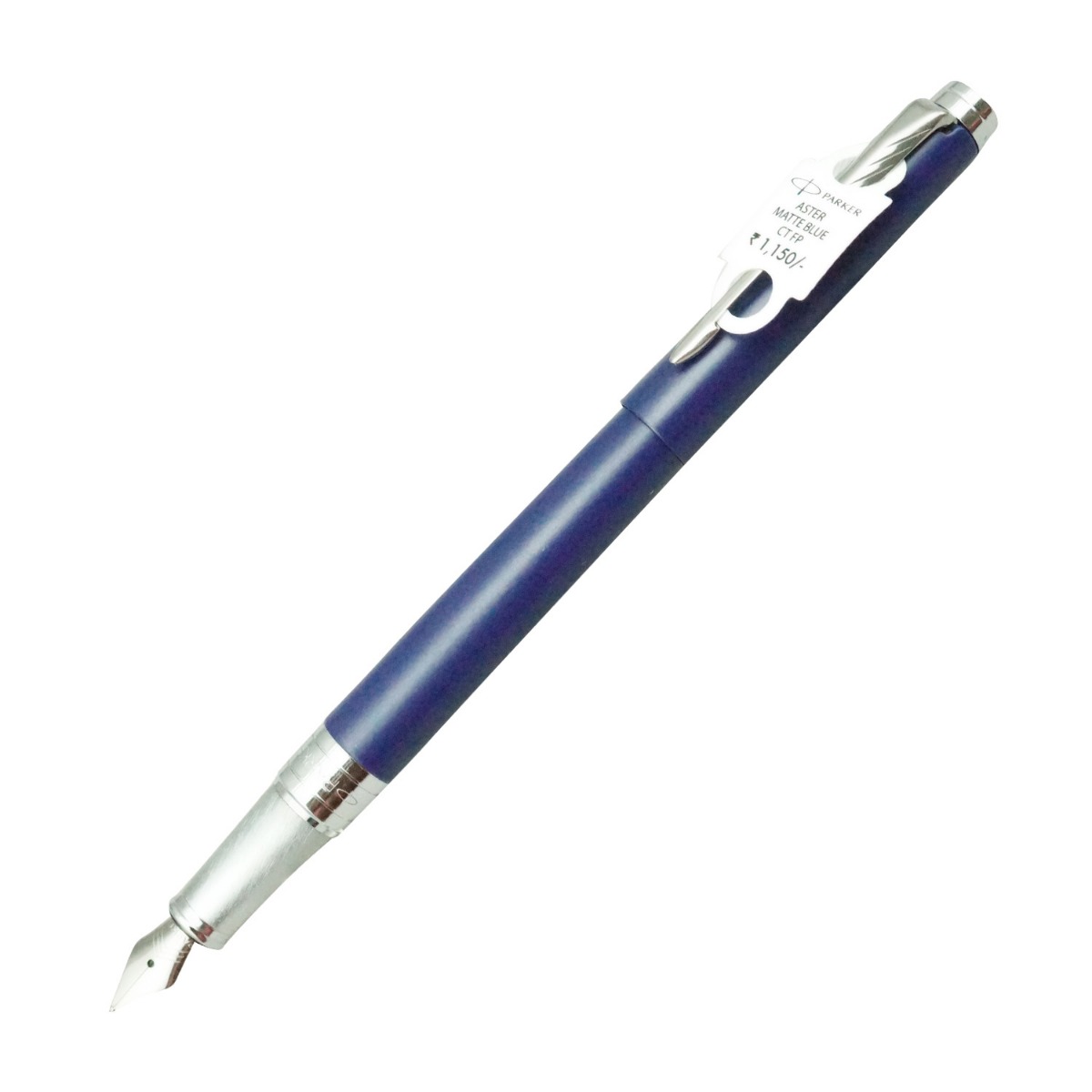 Parker Aster Model: 16281 Matte Blue Color Body with Silver  Clip Fountain Pen