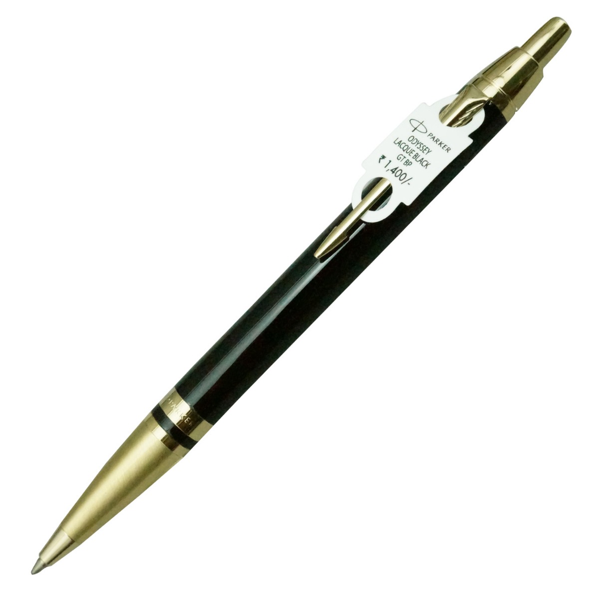 Parker Odyssey Model: 16283 Lacque Black Color Body With Gold Clip Click Type Ball Pen 