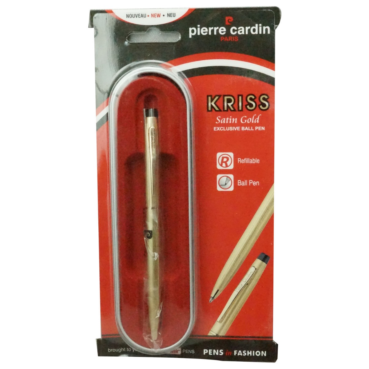 Pierre Cardin Kriss  Model:16309 Satin Gold Color Body With Fine Tip Twist Type Ball Pen