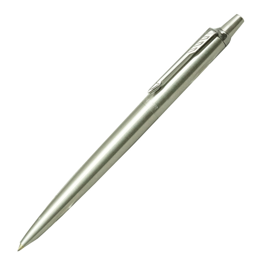 Parker  Jotter   Model:16373  Silver Stainless  Body  With Silver Click Type Ball Pen