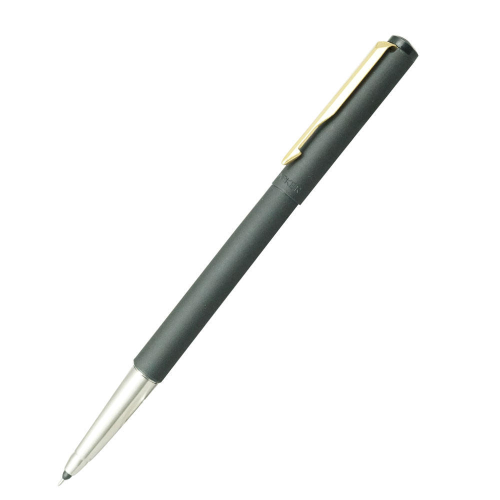 Parker  Vector   Model:16389  Matte Black  Color  Body  With GOld Cap Type   Roller Ball Pen