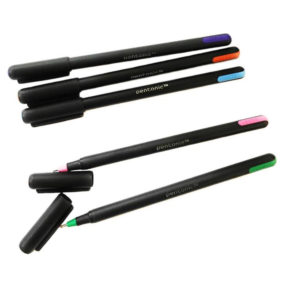 Linc Pentonic Model:16979 Black Color Body With Violet Writing  Cap Type Ball Pen