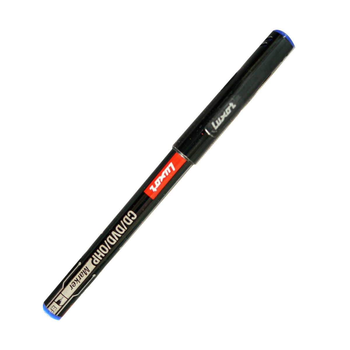 Luxor Model:17005 Black Color Body with Silver Clip Fine Tip Blue Ink Permanent CD Marker