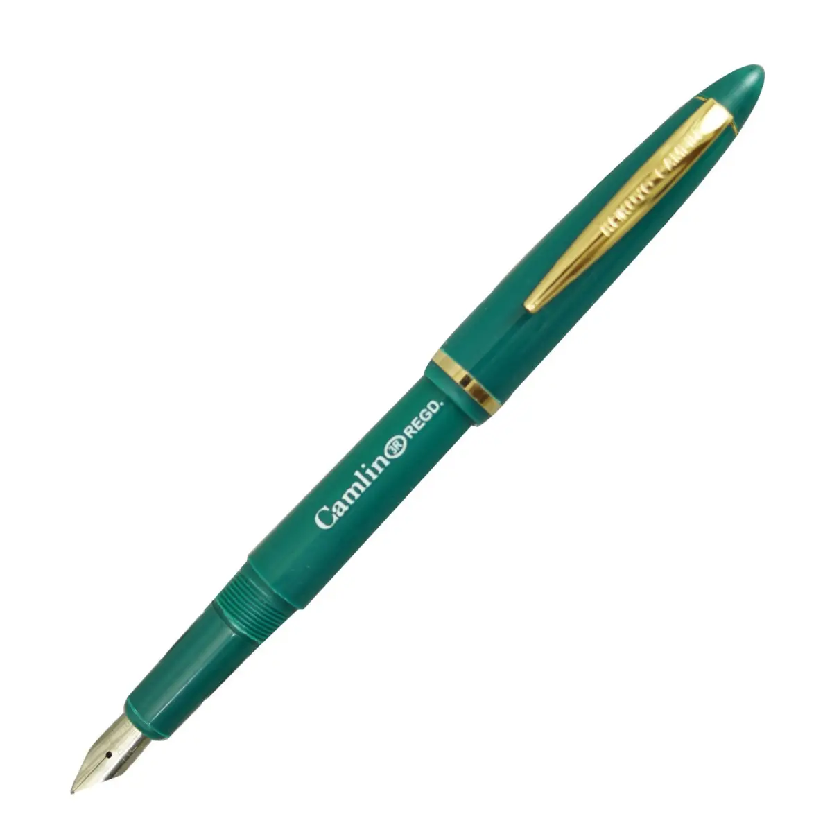Camlin 3R Model No: 17092 Green Color Body With Gold Clip Fine Nib