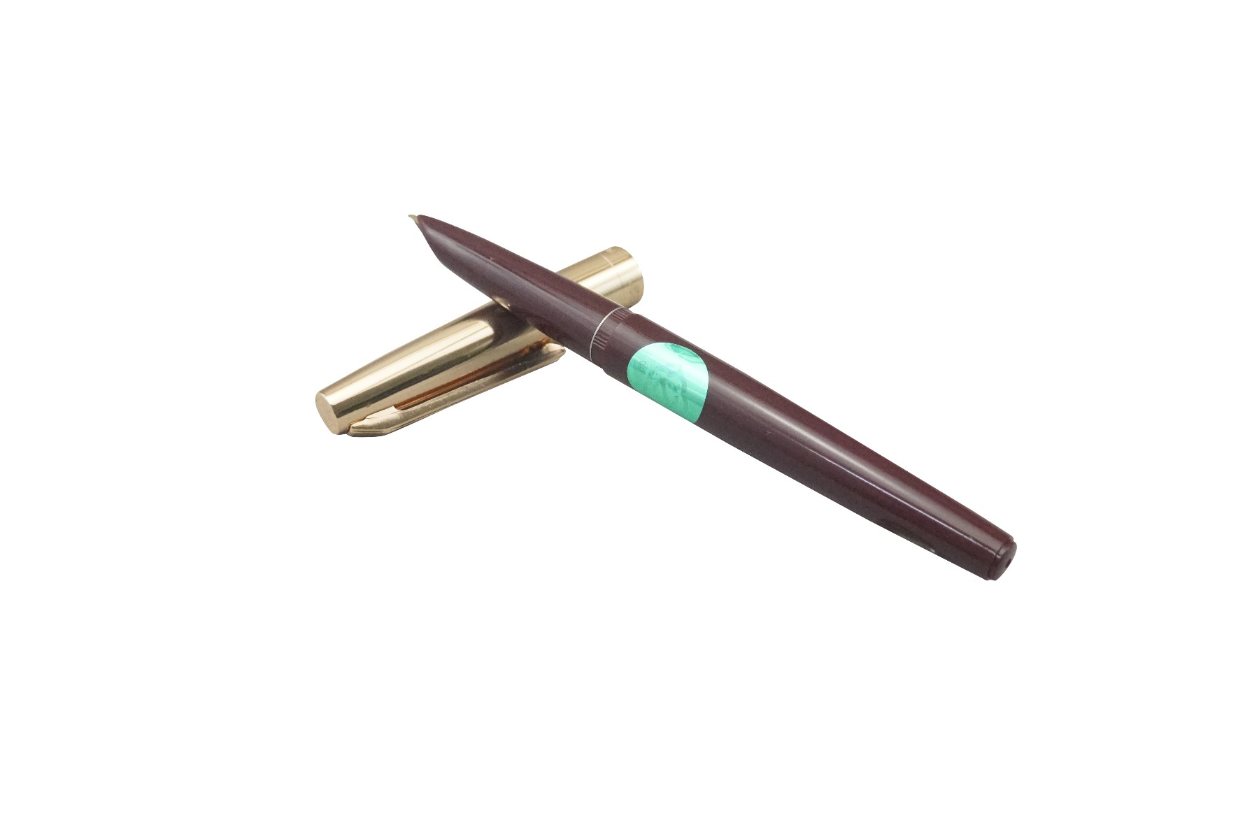 Hero 332 Model:17322 Gold Cap With Marrown Body Fine Nib Fountain Pen