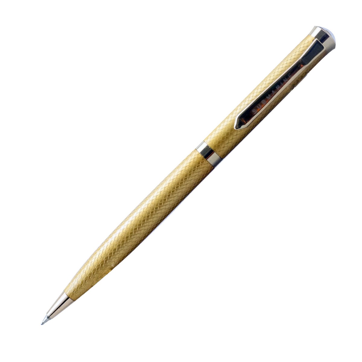Submarine 884  Model : 17397  Golden Color  desinging  Body With  stone on top Twist Type Ball Pen 