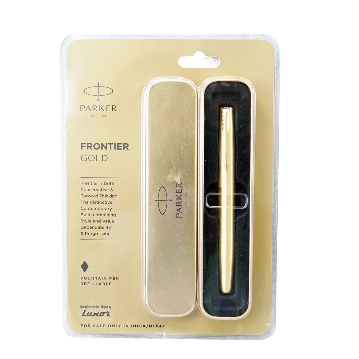 Parker Frontier Gold Model:17416 Full Gold Color Body Fountain Pen