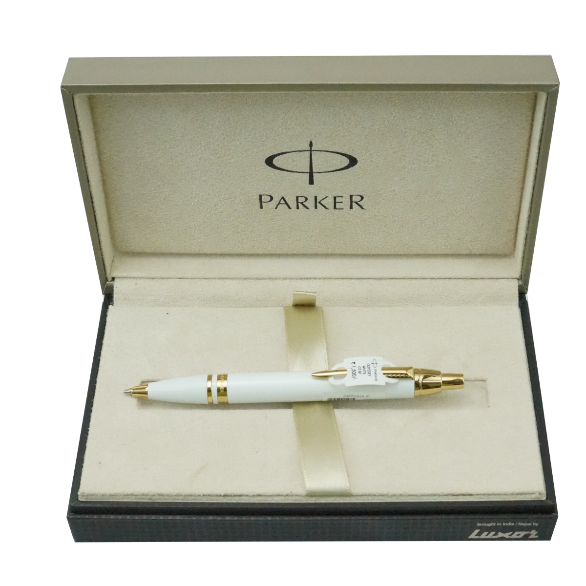 Parker Odyssey Model: 17593 White Color Body With Gold  Clip Medium Tip Click Type Ball  Pen 