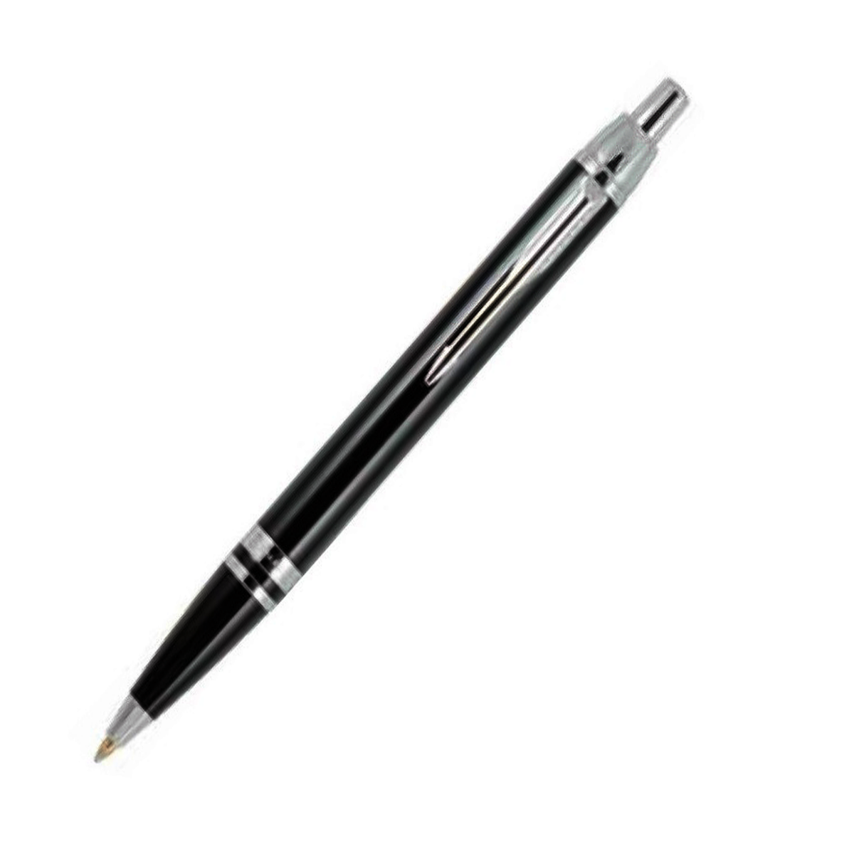 Parker Odyssey Model: 17594 Lacque Black  Color Body With Silver Clip Medium Tip Click Type  Ball Pen 