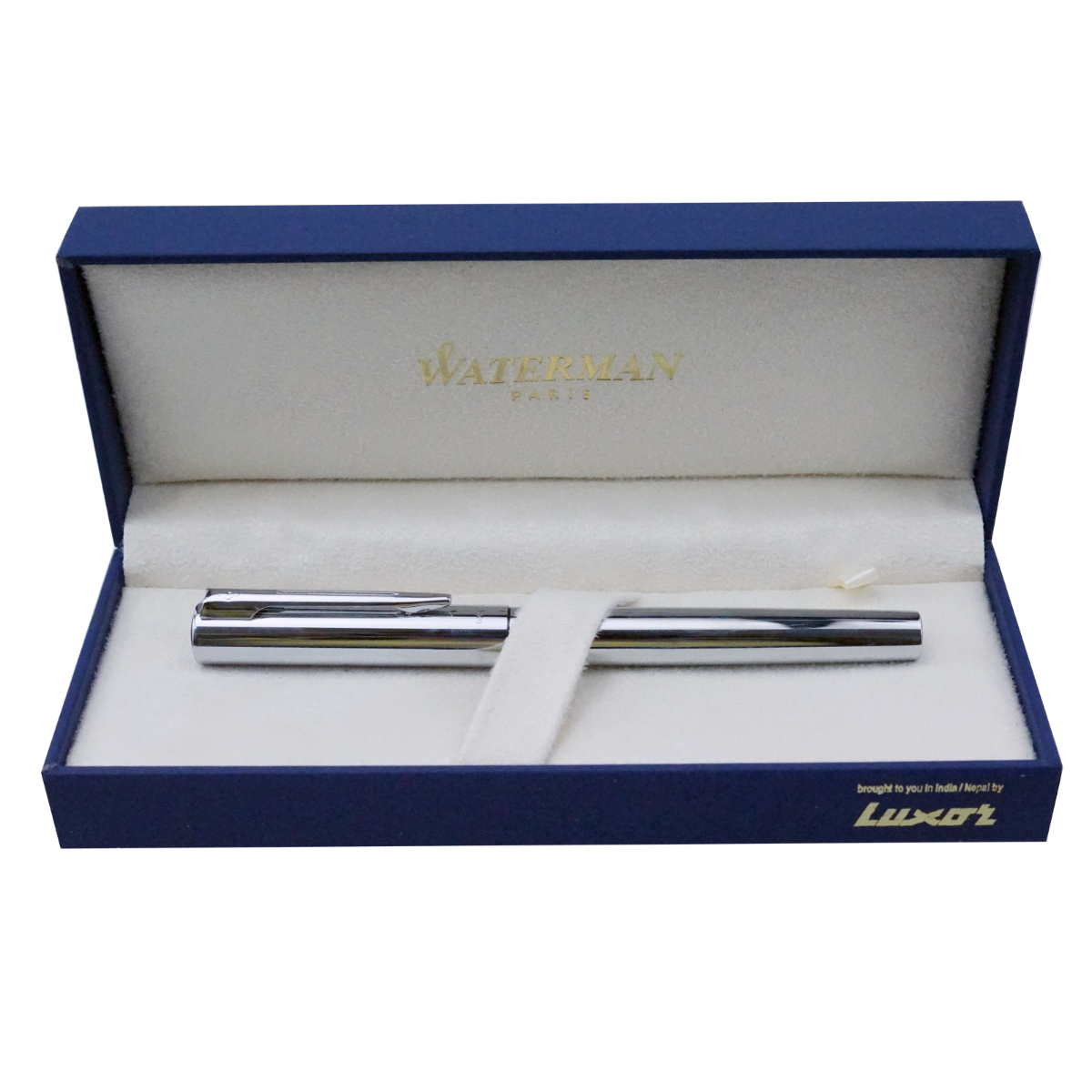 Waterman Phileas Chrome CT Model:17621  Full Silver Body Fine Tip Roller Ball Pen