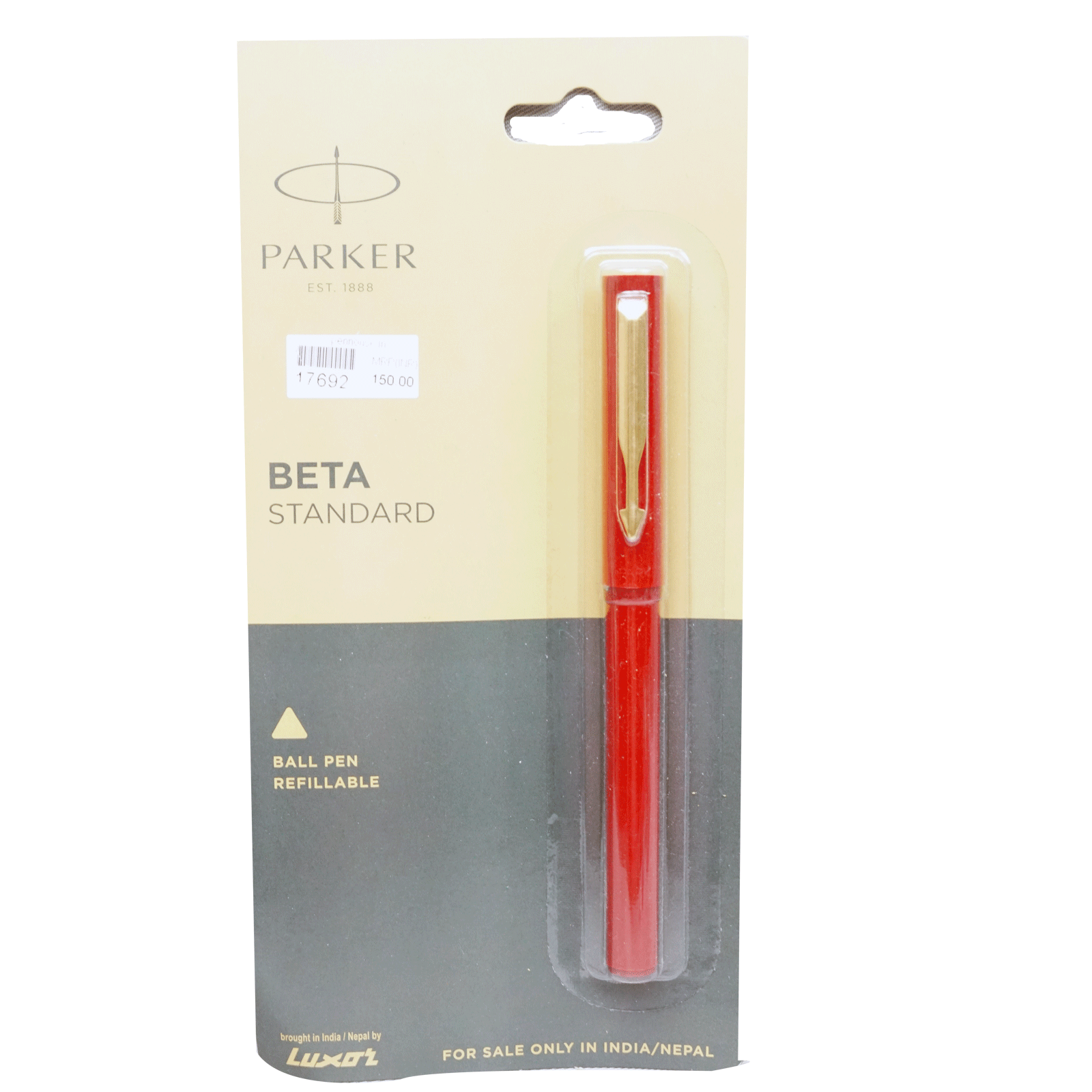 Parker Beta Standard Model:17692 Full Red Color Body With Gold