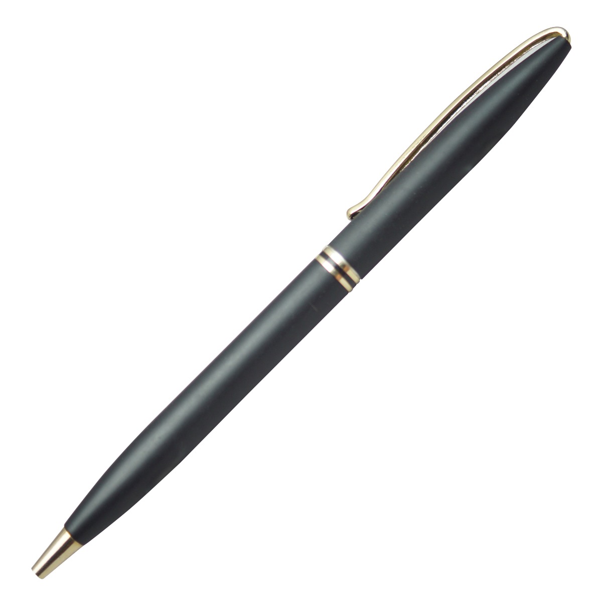 Penhouse  Slim Mat Finish Black Color Body With Gold Clip  Fine Tip Twist Type Ball Pen SKU 17721
