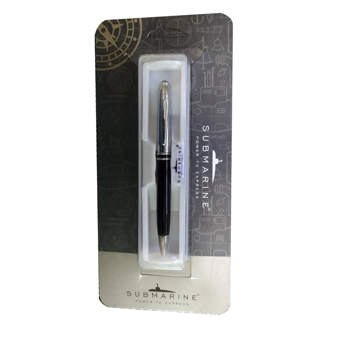 Submarine 1053 Model : 17760 Half Black And Silver Color Body Twist Type Ball Pen  