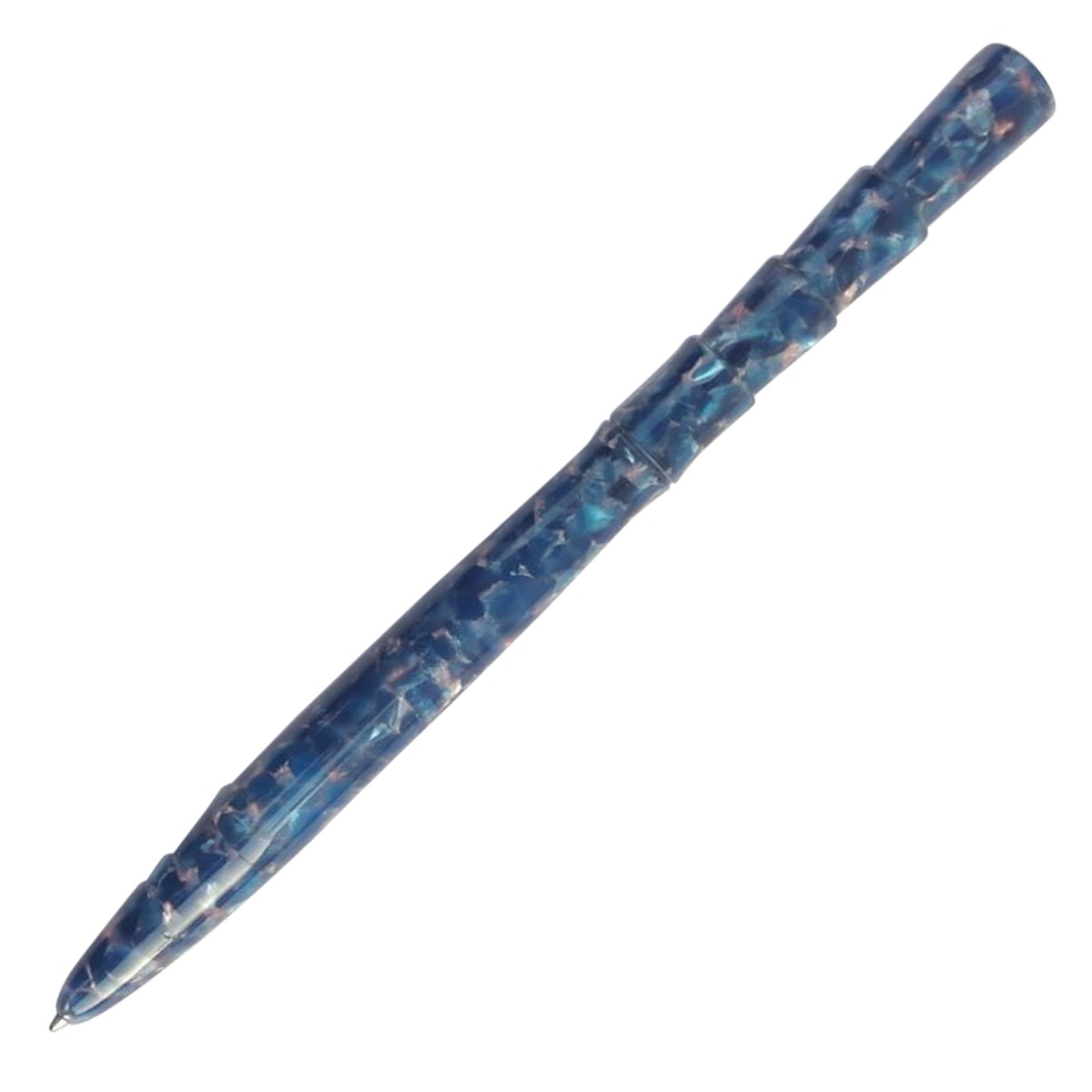 Handmade Ranga Pens Dark Blue and White Colored Flat  Pointed Ultra Smooth Flow Medium Tip Desktop Ball Pen Model.No 17844