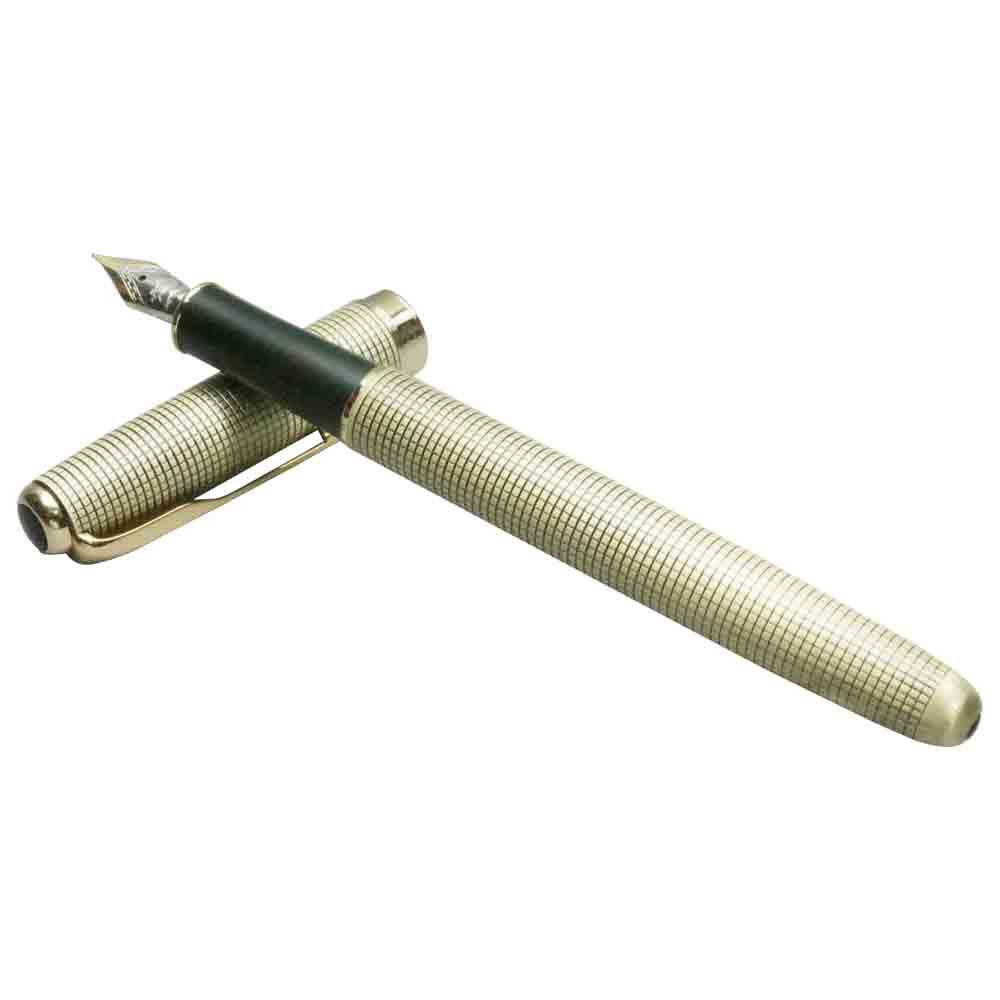 Jinhao 601 Fountain Pen - Gold Body Black Stripes Model.No.17923