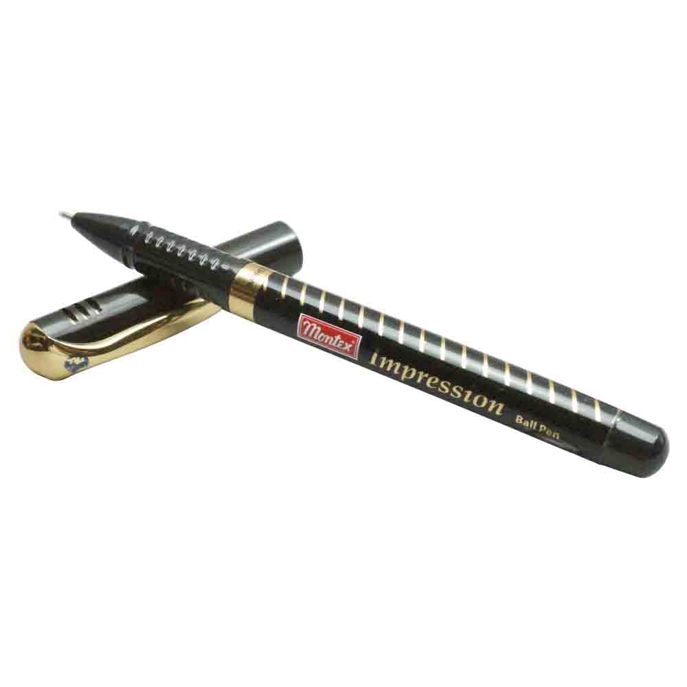 Montex Impression Black Body With Blue Writing Ball Pen penhouse.in